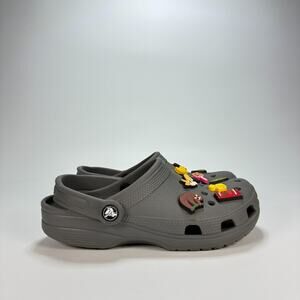 Crocs Classic Clog Gray Lightweight Casual Slip On Comfort Shoe Women's Size 7